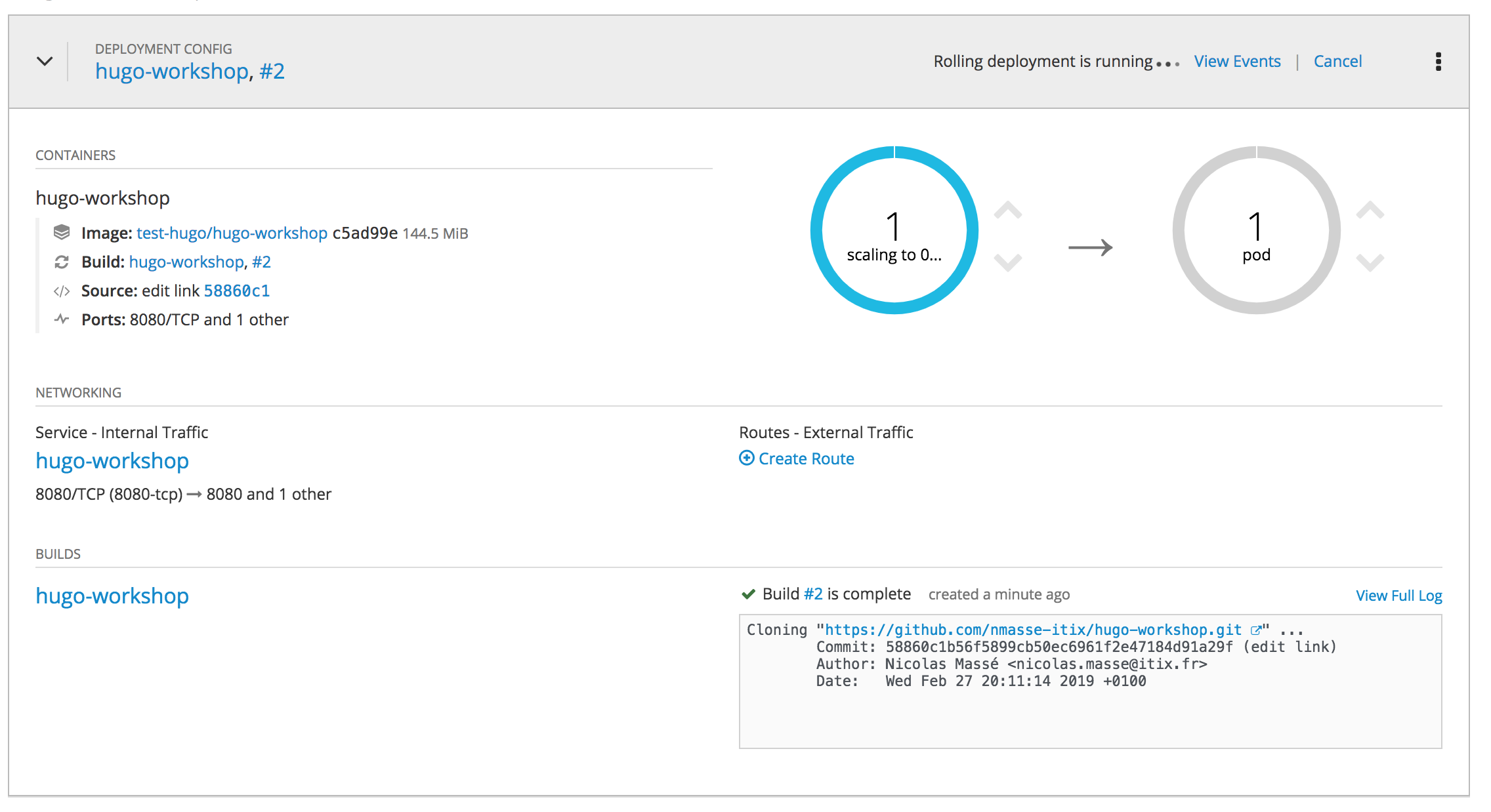 OpenShift rebuilding and redeploying your website