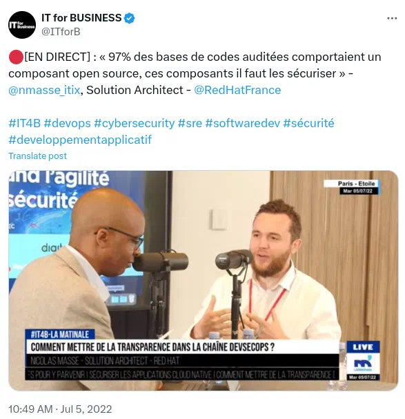 Tweet de @ITforB