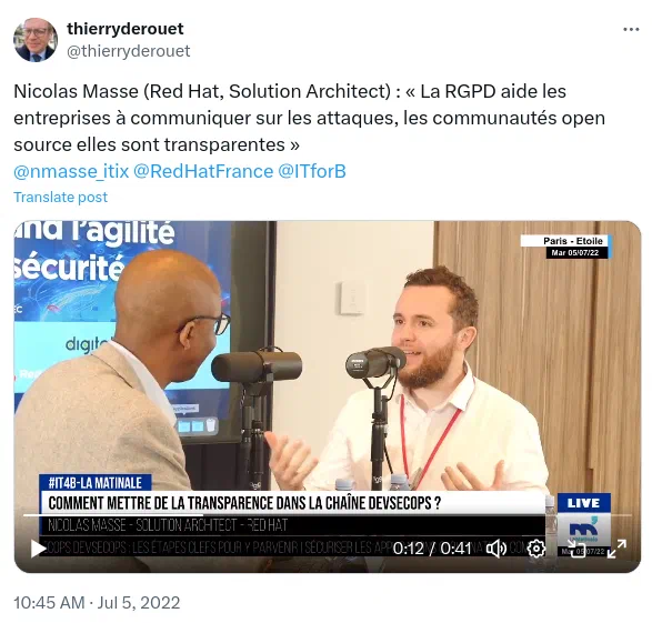 Tweet de @ITforB