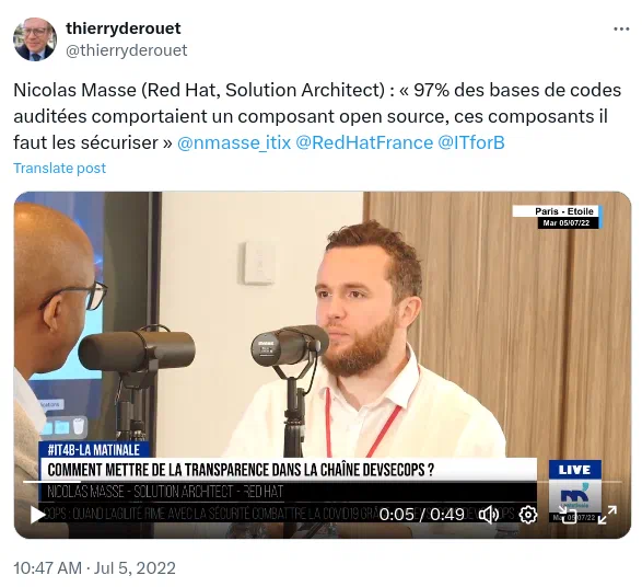 Tweet de @ITforB