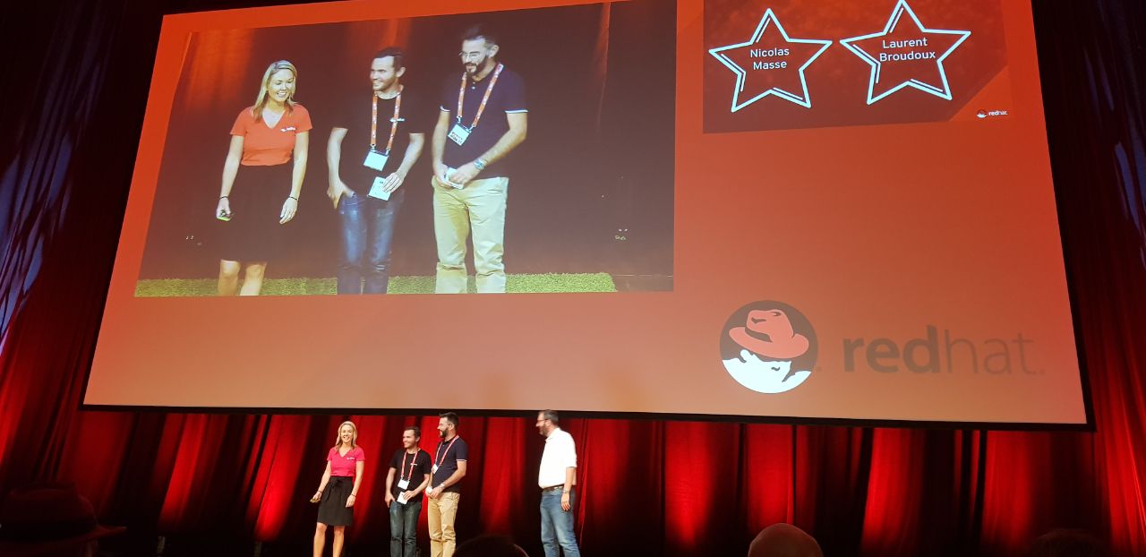 We received our award, on-stage!